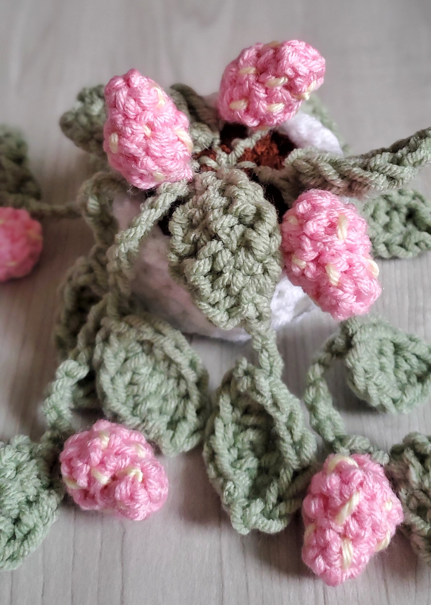 Crochet Potted Strawberry Plant