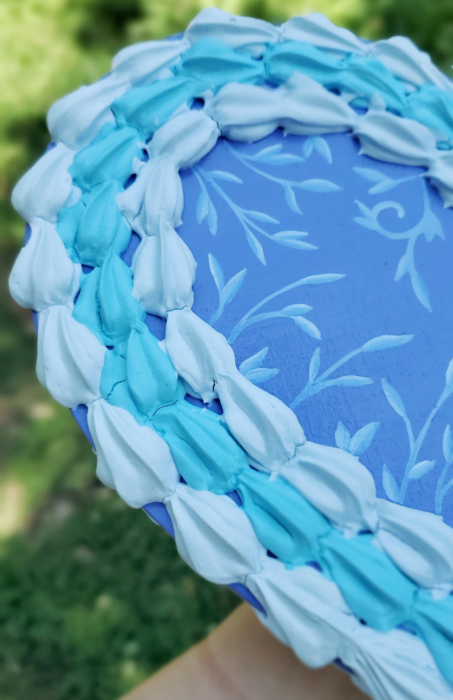 Textured Blueberry Cake Painting