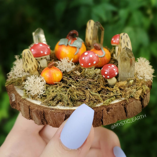 Red Mushroom & Pumpkin Garden