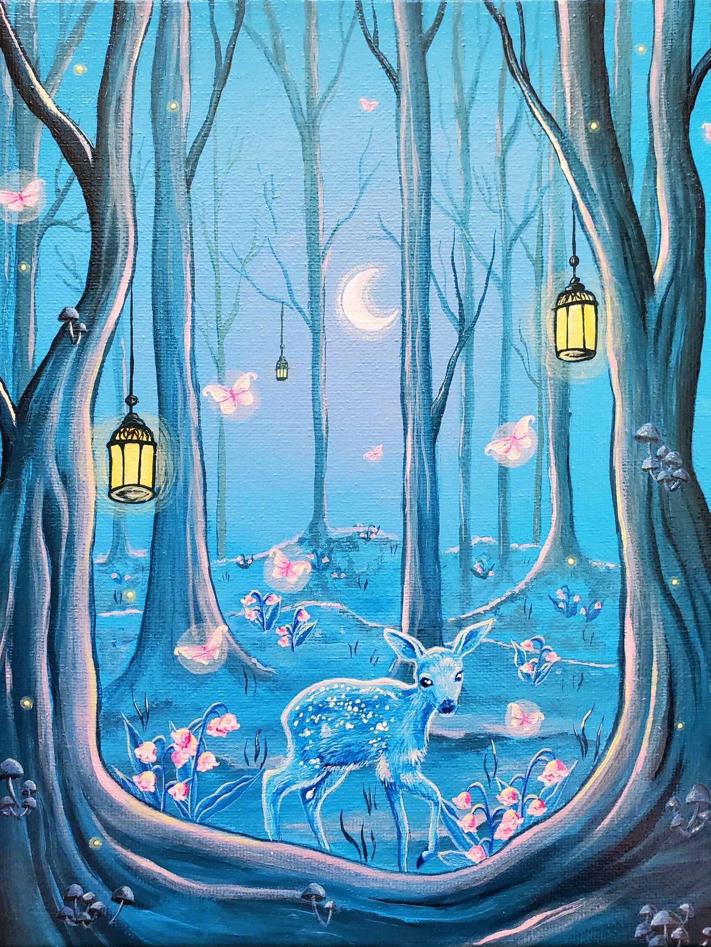 Deer Fairy Forest Prints