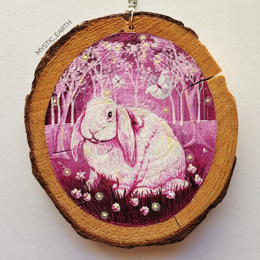 Mini Bunny Portal Painting on Wood