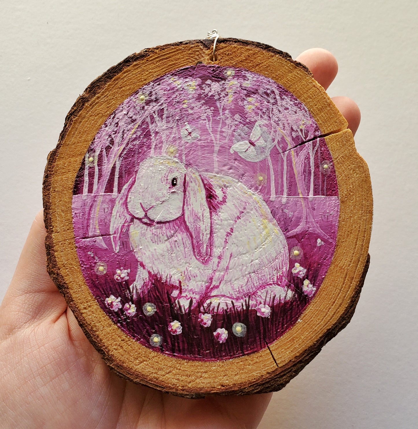 Mini Bunny Portal Painting on Wood