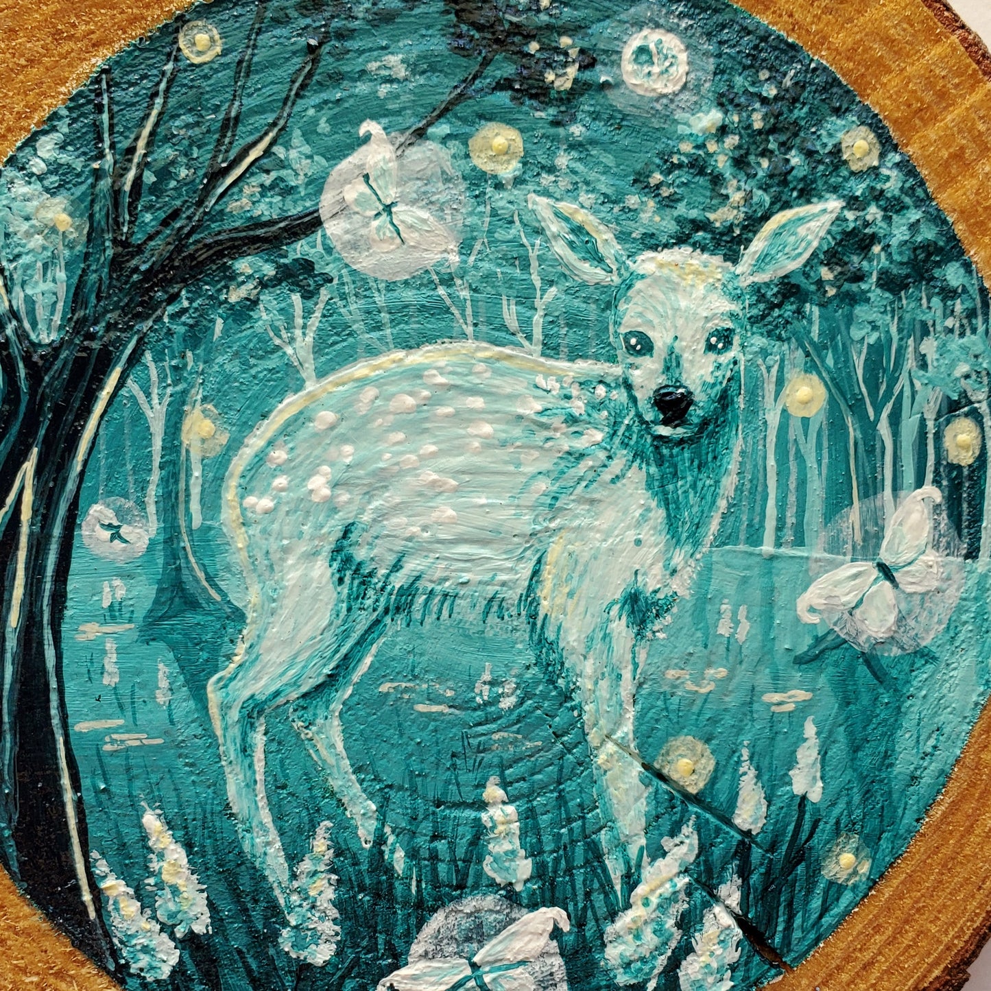 Mini Deer Portal Painting on Wood
