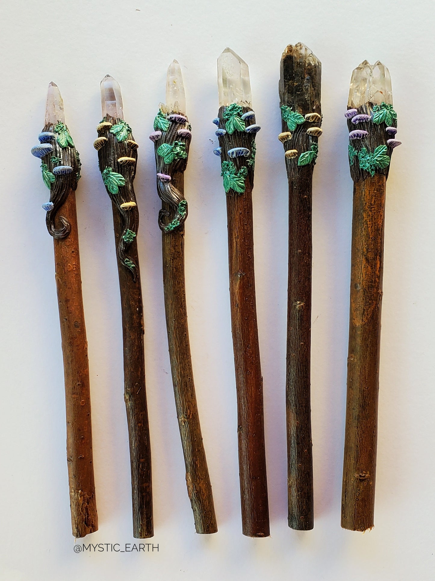 Mushroom Crystal Willow Wood Wands