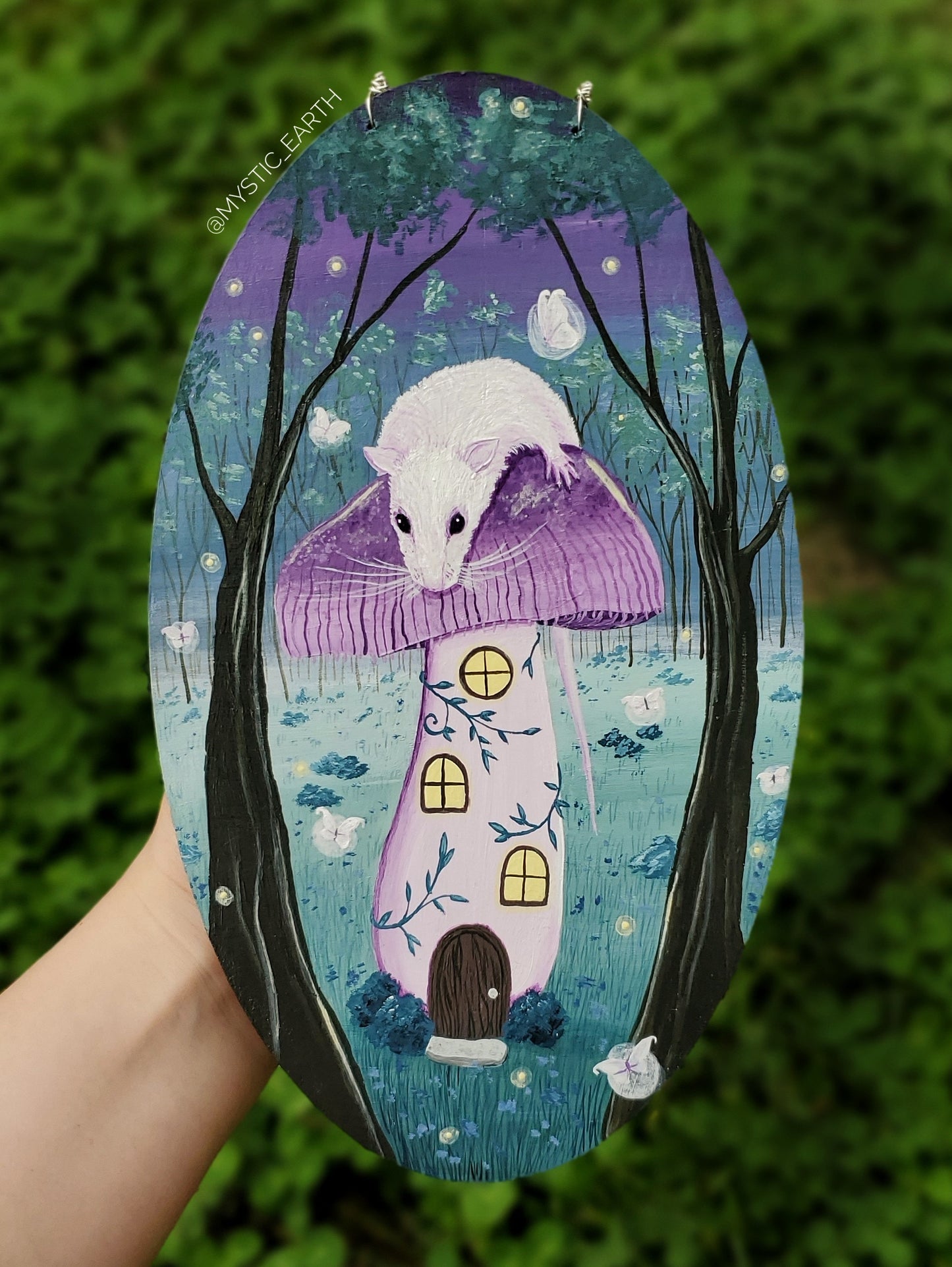 Rat Mushroom House Painting