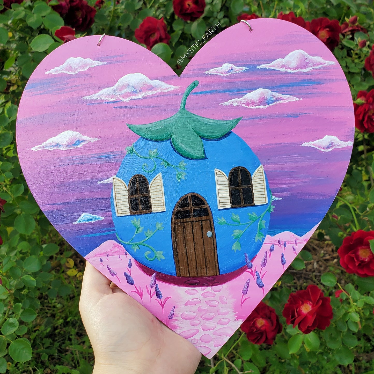 Blueberry Cottage Painting