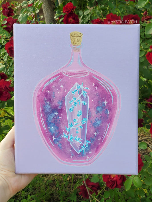Crystal Potion Bottle Painting