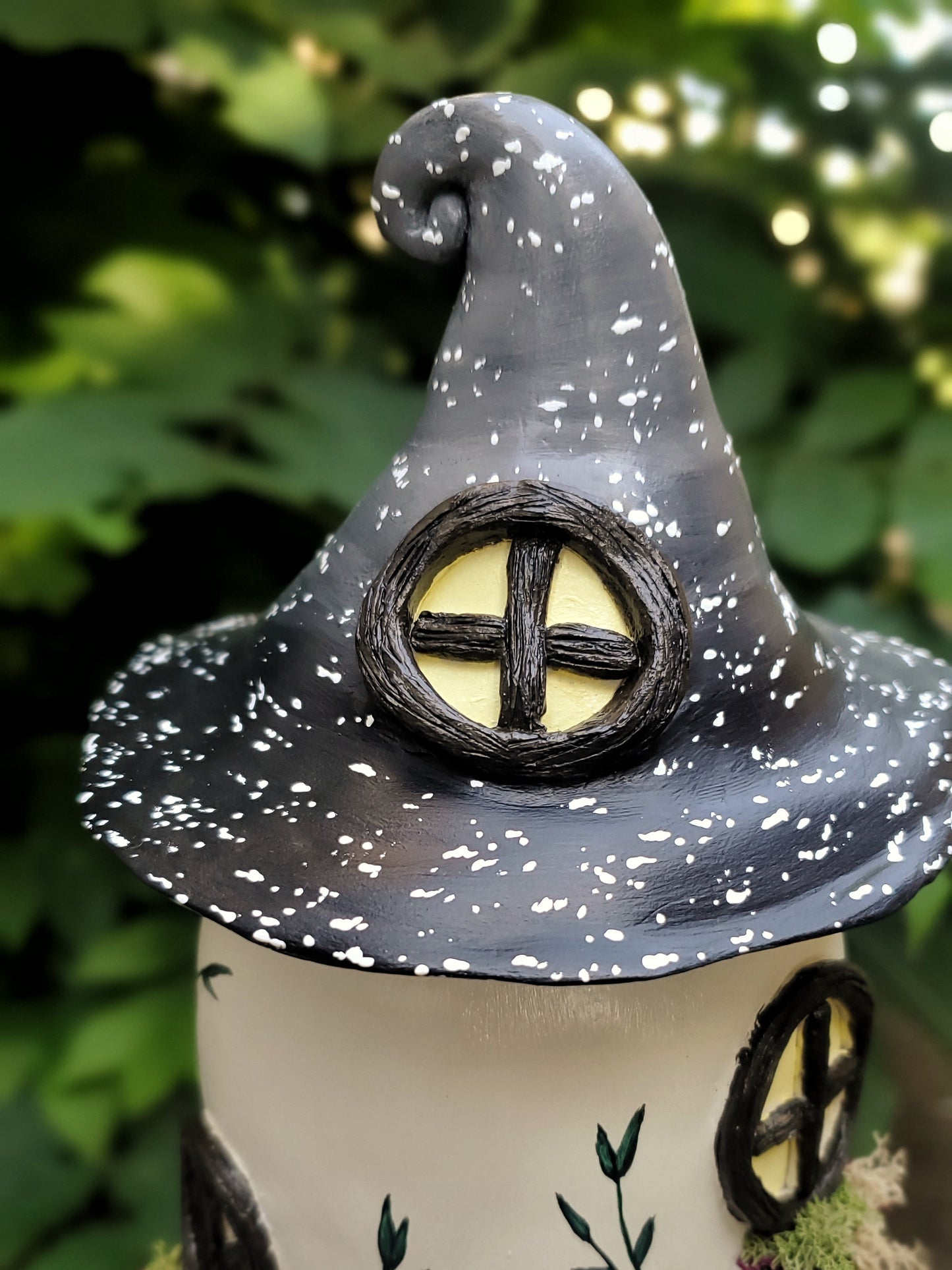 Mushroom Witch House Sculpture (Functional Jar)