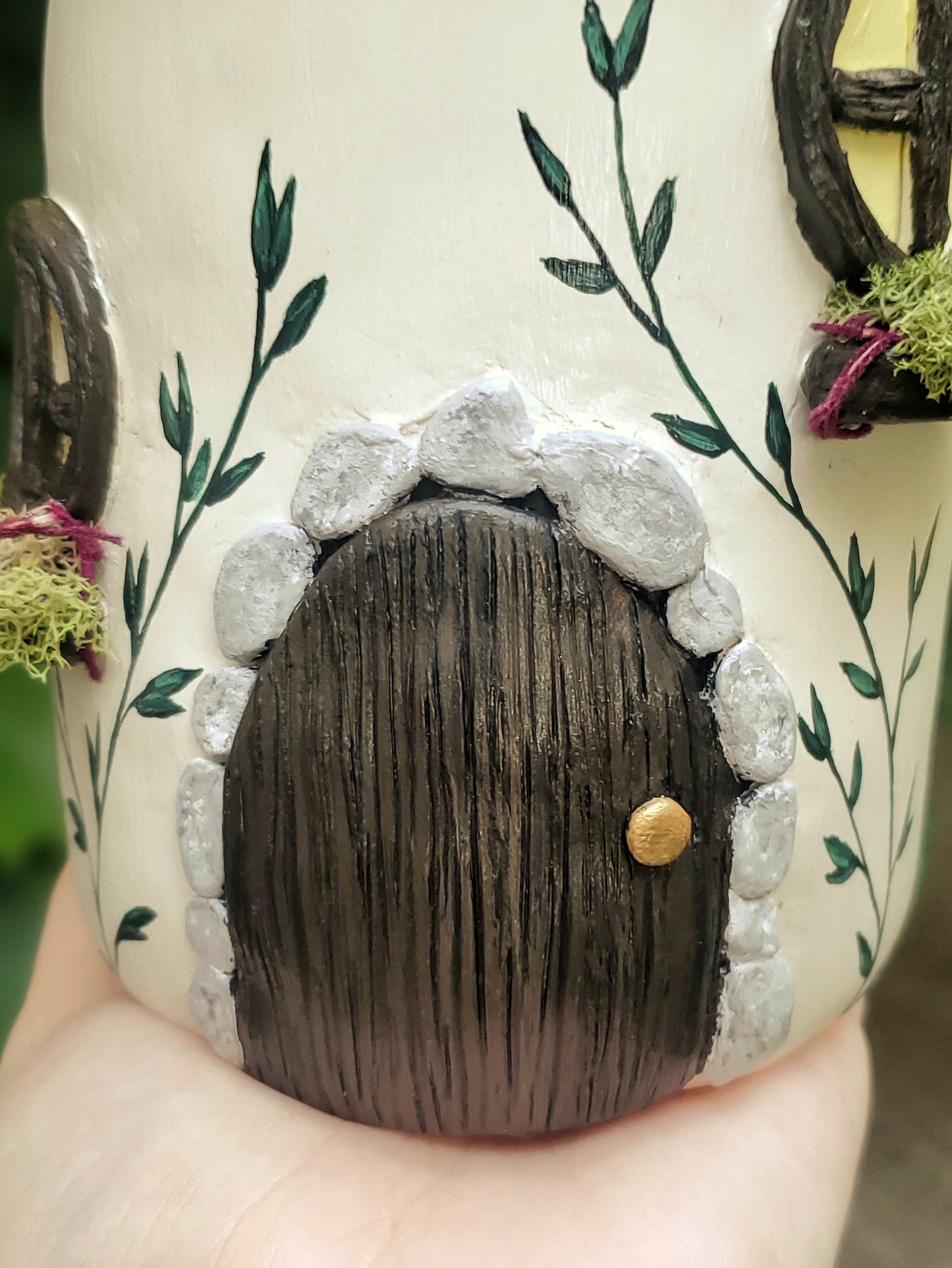 Mushroom Witch House Sculpture (Functional Jar)