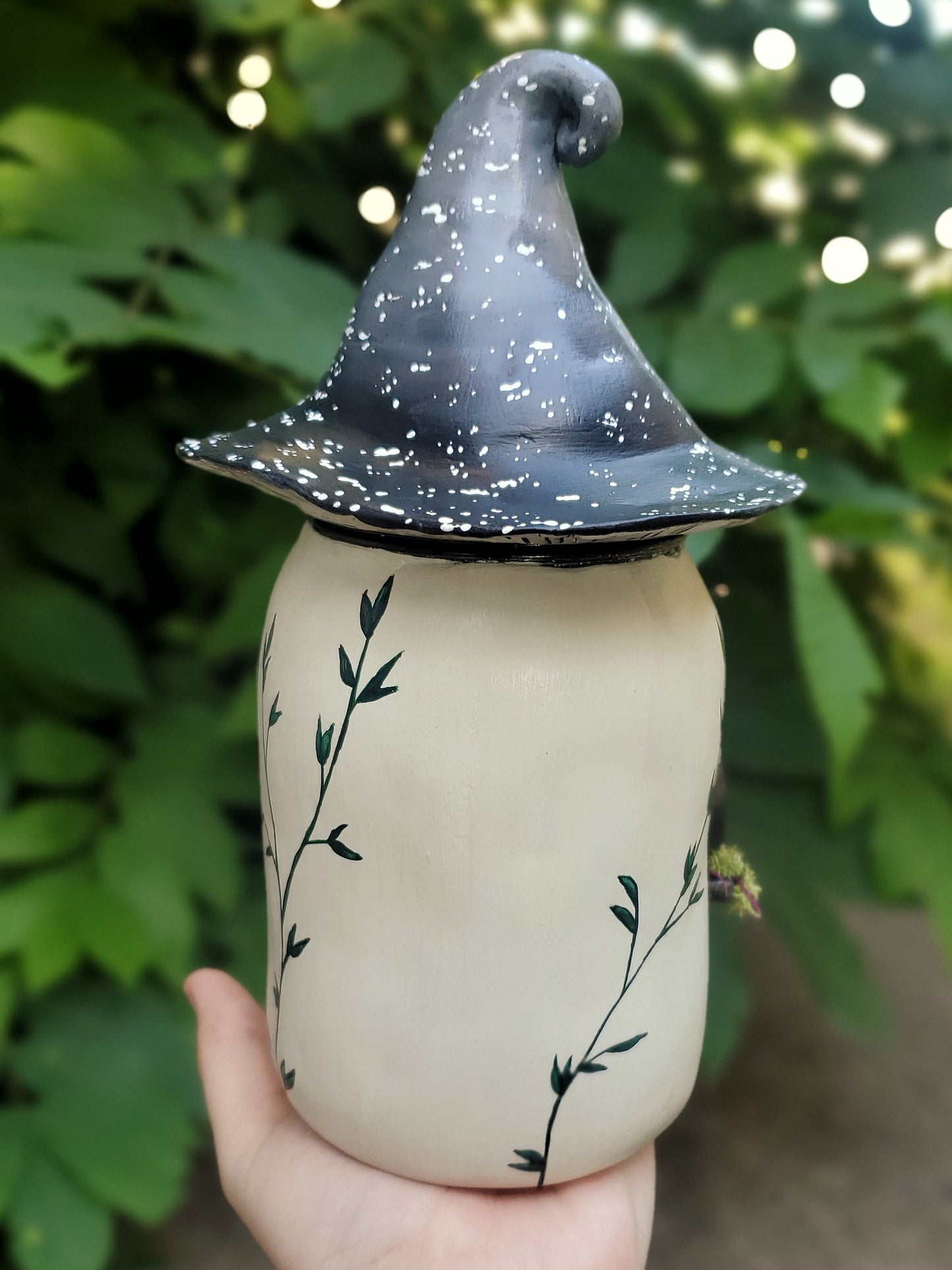 Mushroom Witch House Sculpture (Functional Jar)