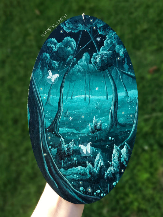 Green Fairy Forest Painting