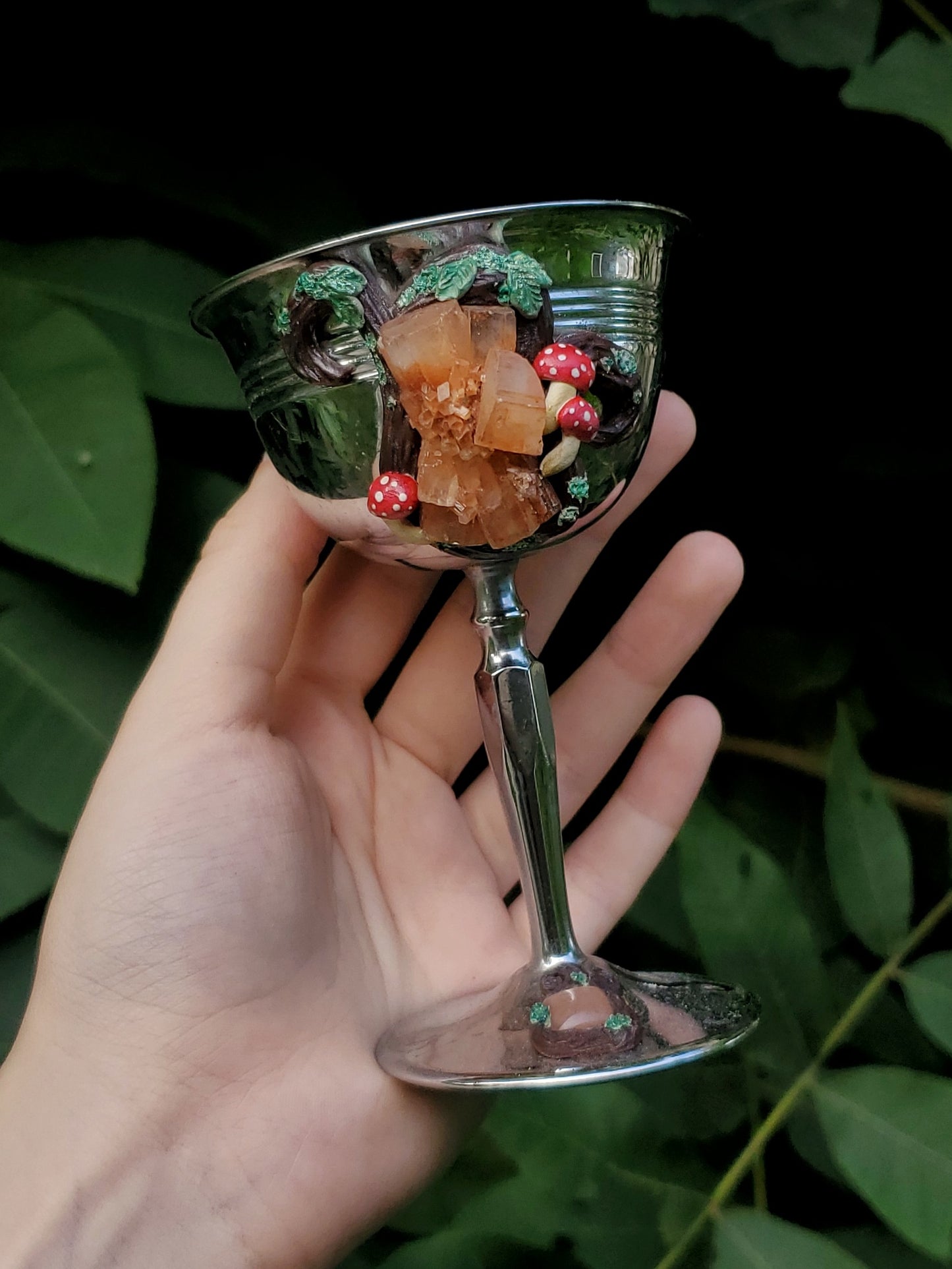 Woodland Aragonite Crystal Goblet