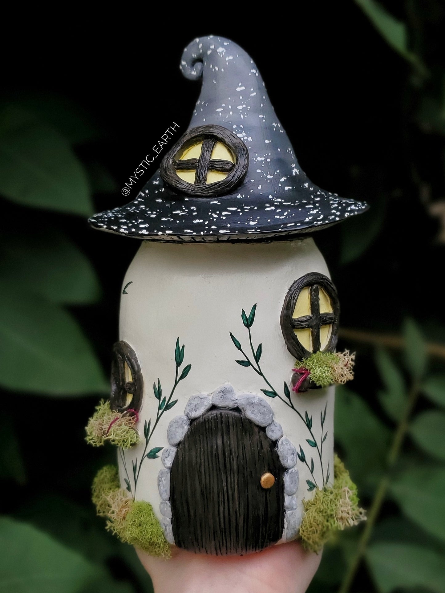 Mushroom Witch House Sculpture (Functional Jar)