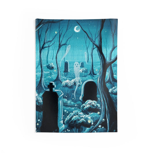 Ghost Cemetery Wall Tapestries