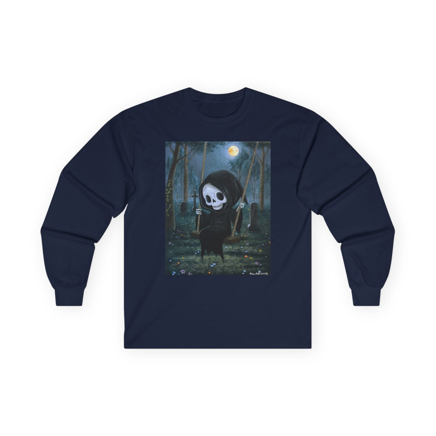 "Grim Reaper" Unisex 100% Cotton Long Sleeve Tees S-5XL