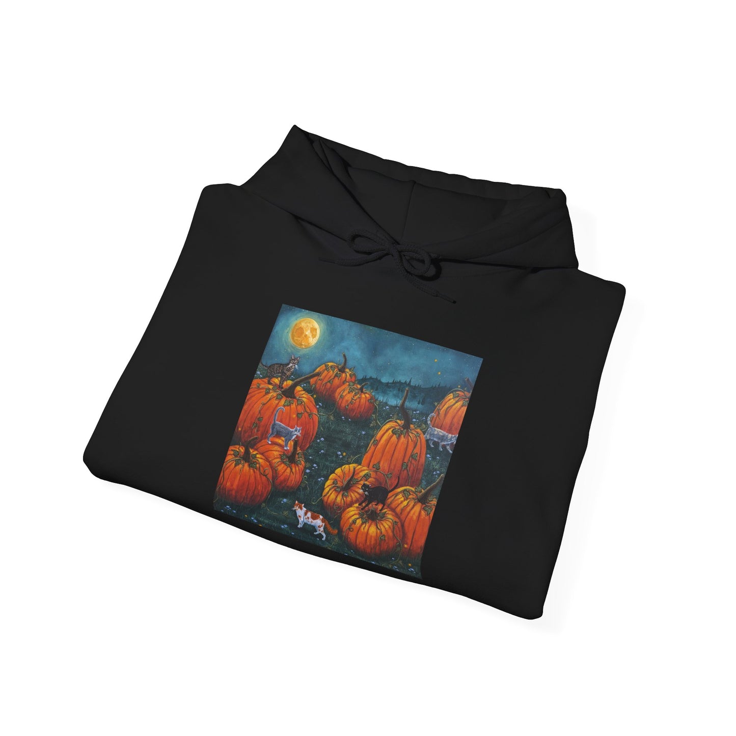 "Pumpkin Kitties" Unisex Pullover Hoodie S-5XL