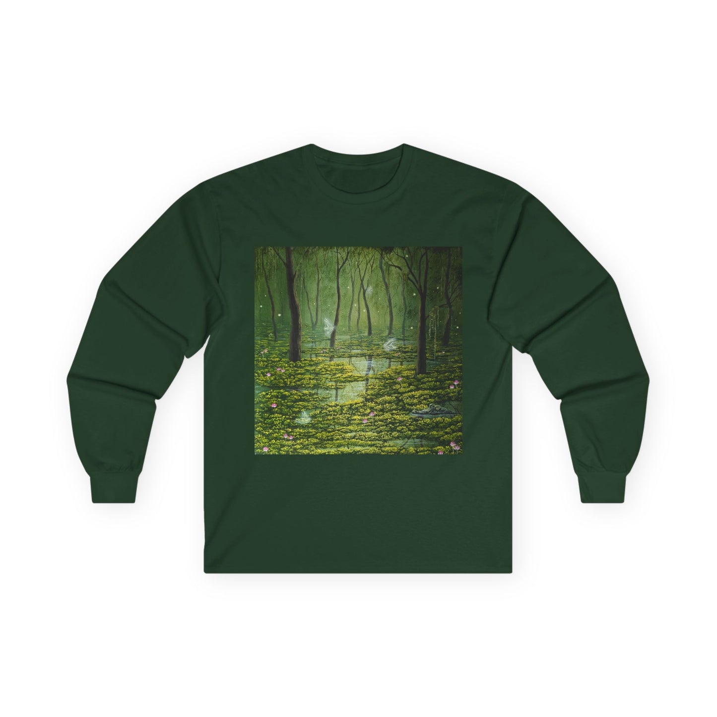 "Fairies in the Swamp" Unisex 100% Cotton Long Sleeve Tees S-5XL