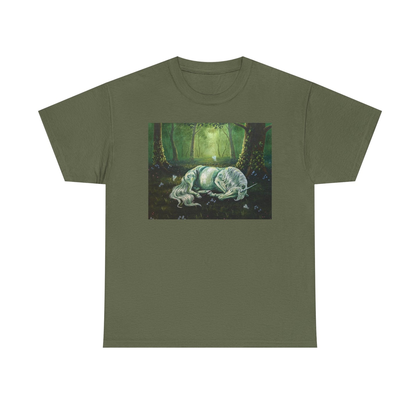 "The Unicorns Slumber" Unisex Cotton Tee