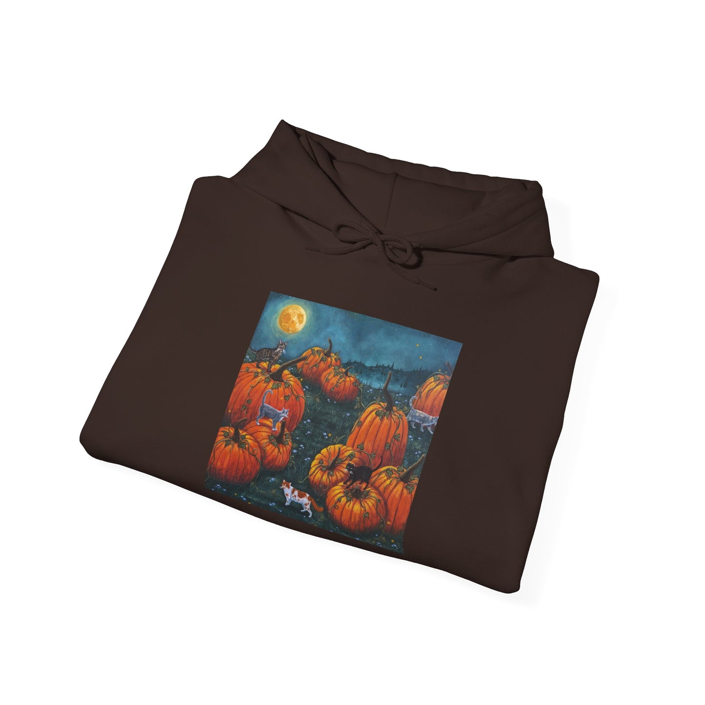 "Pumpkin Kitties" Unisex Pullover Hoodie S-5XL