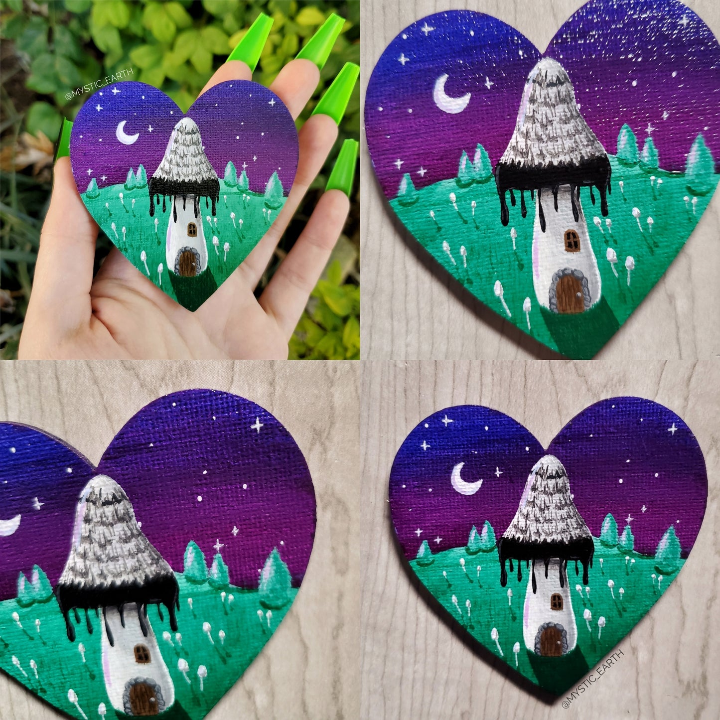 Hand Painted Canvas Magnets (Sold Separately)