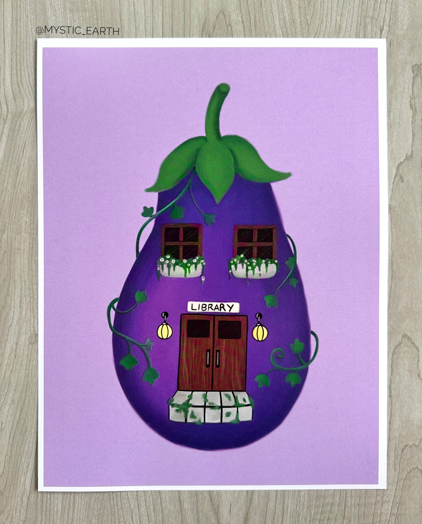 Eggplant Library Prints