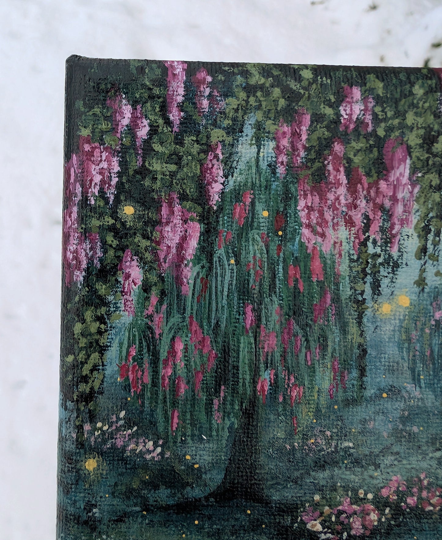 Flowers in the Willow Trees Painting