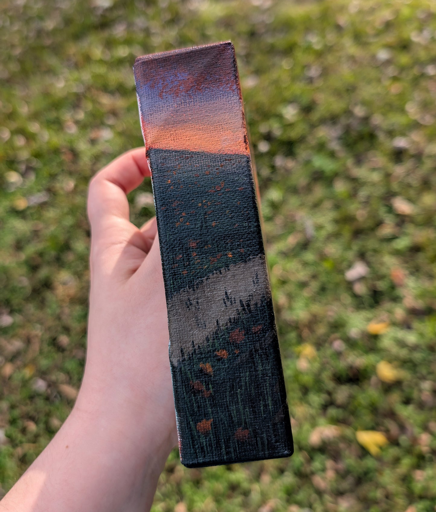 Fall Sunset 6"x6" Painting