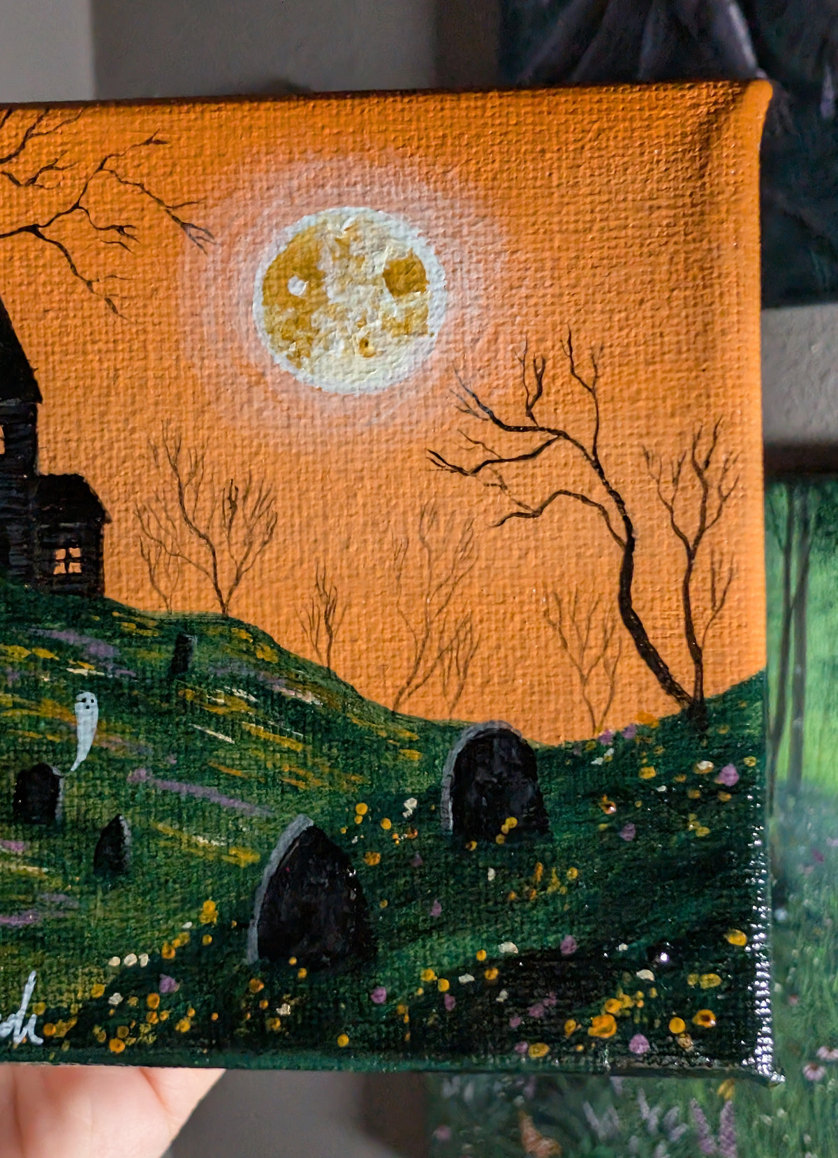 The Haunted Hill 4" Painting 7/50