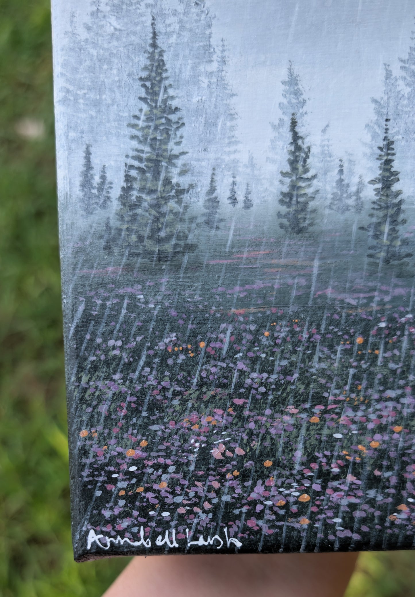 Gentle Rain 6"x6" Painting