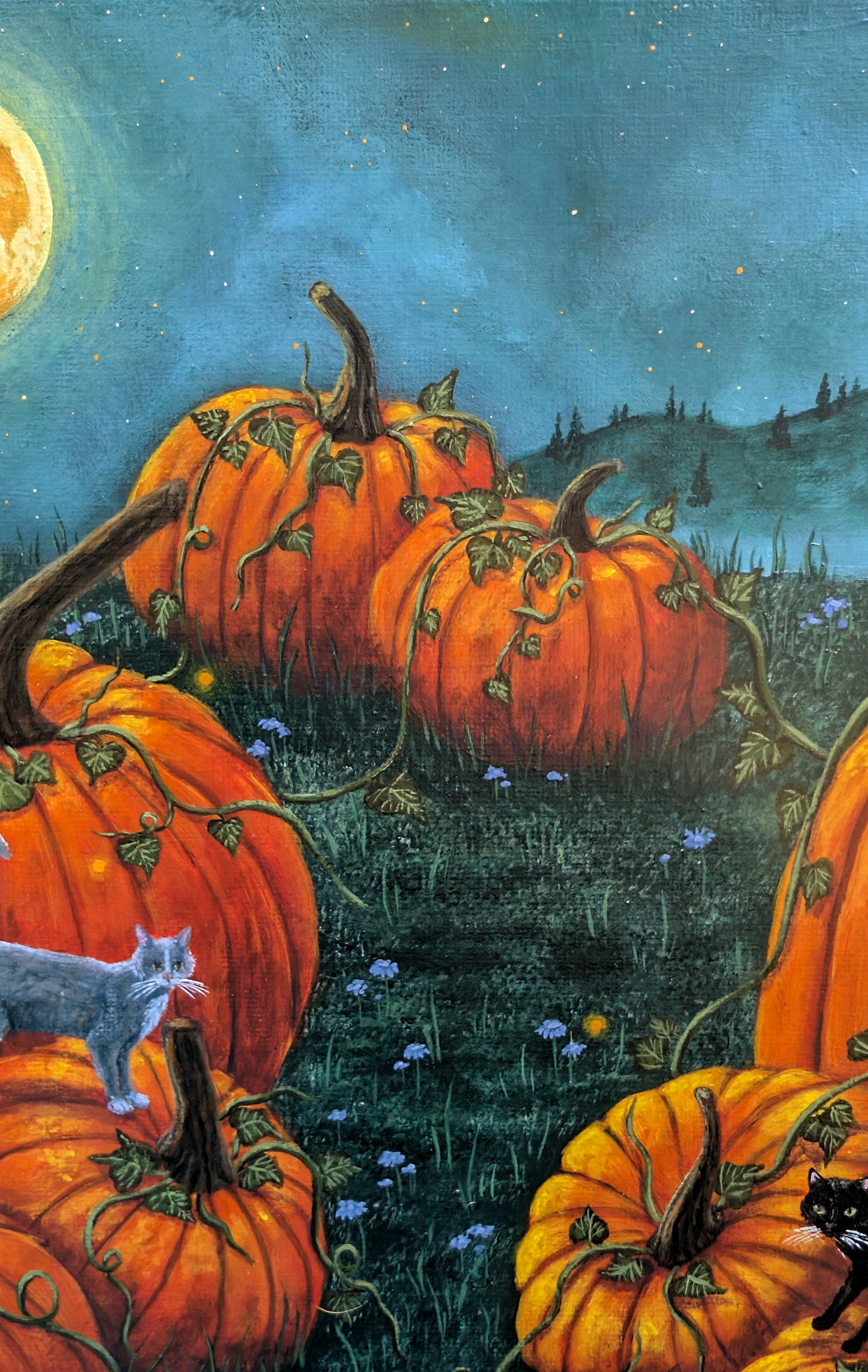 The Pumpkin Patch 12"x12" Painting