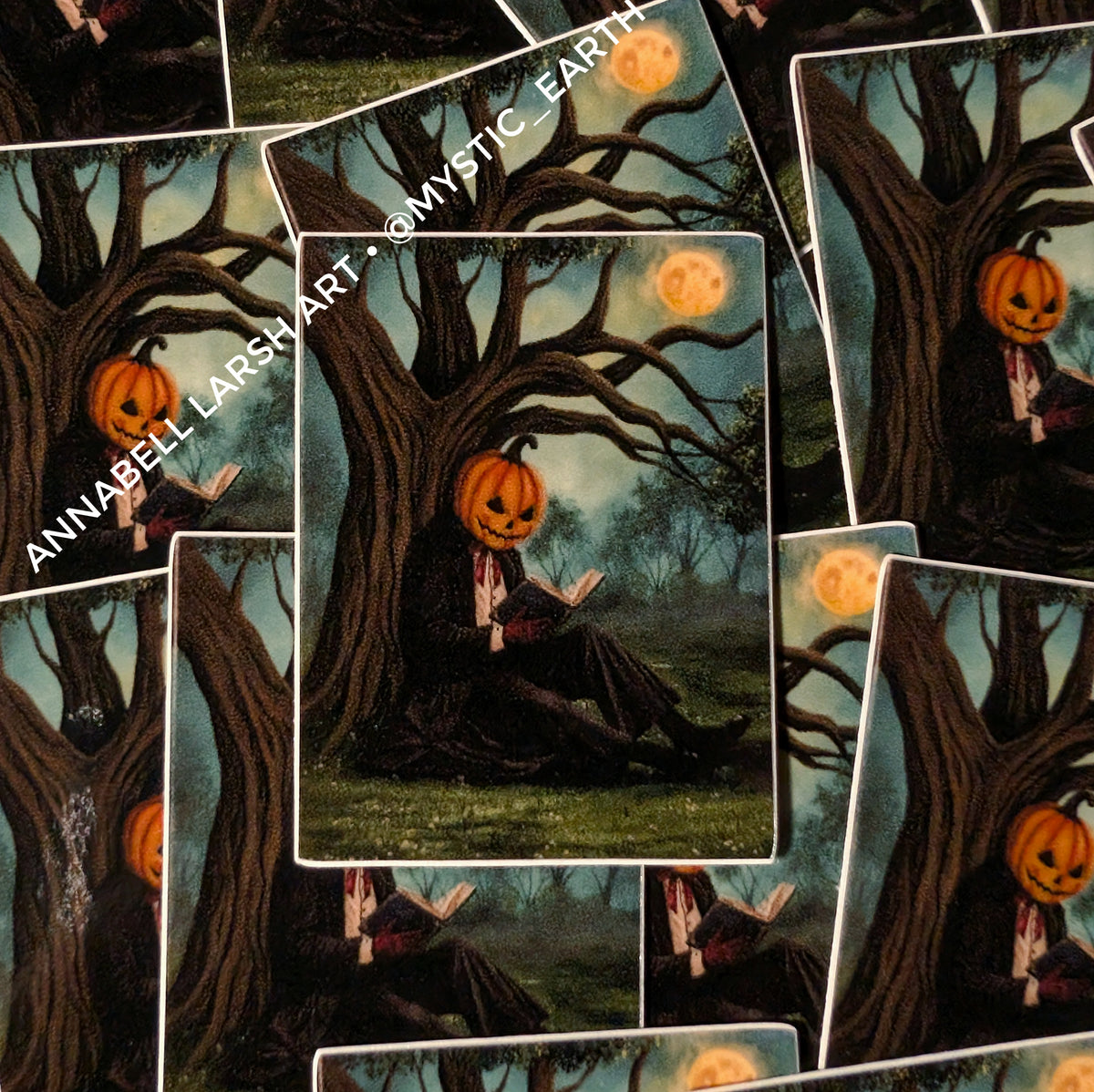Pack of 25: 2" Fall Halloween Bookish Headless Horseman Stickers