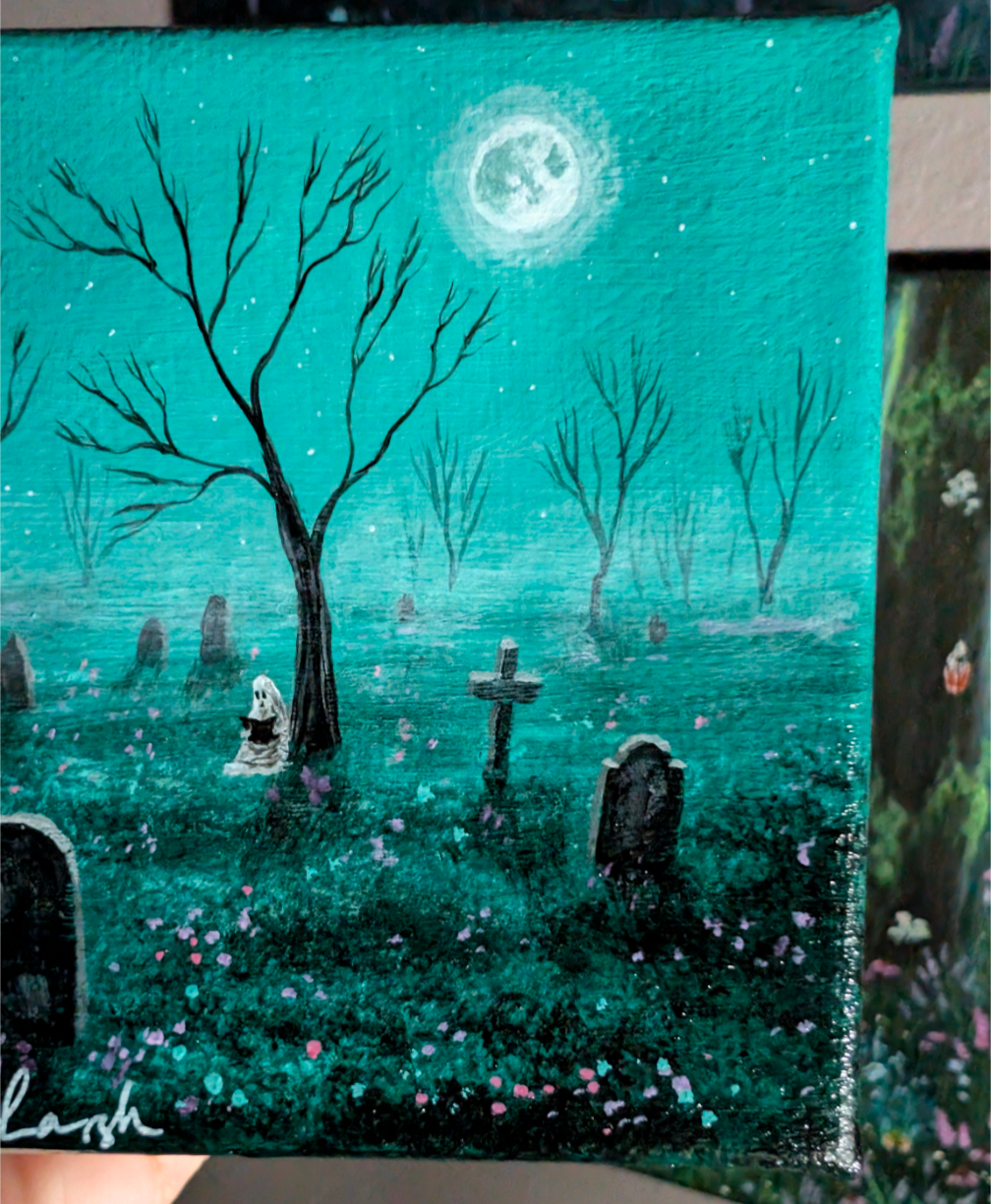 Carl Learned How to Read 4" Painting