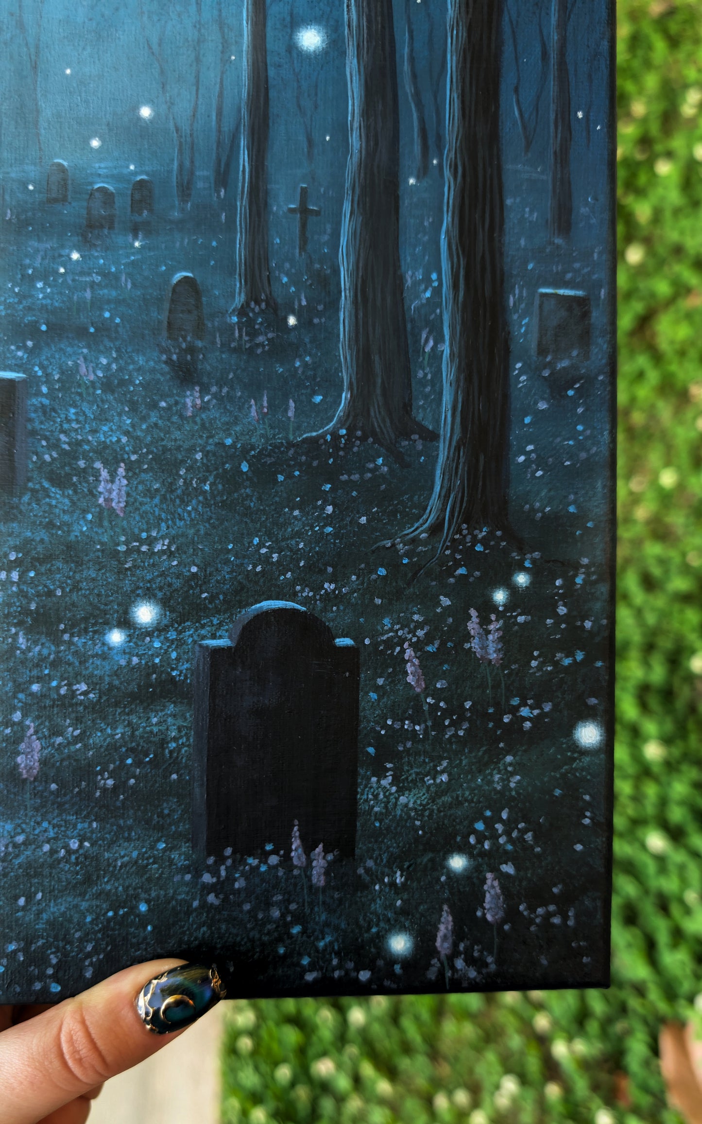 The Twilight Cemetery 9" x 12" Painting