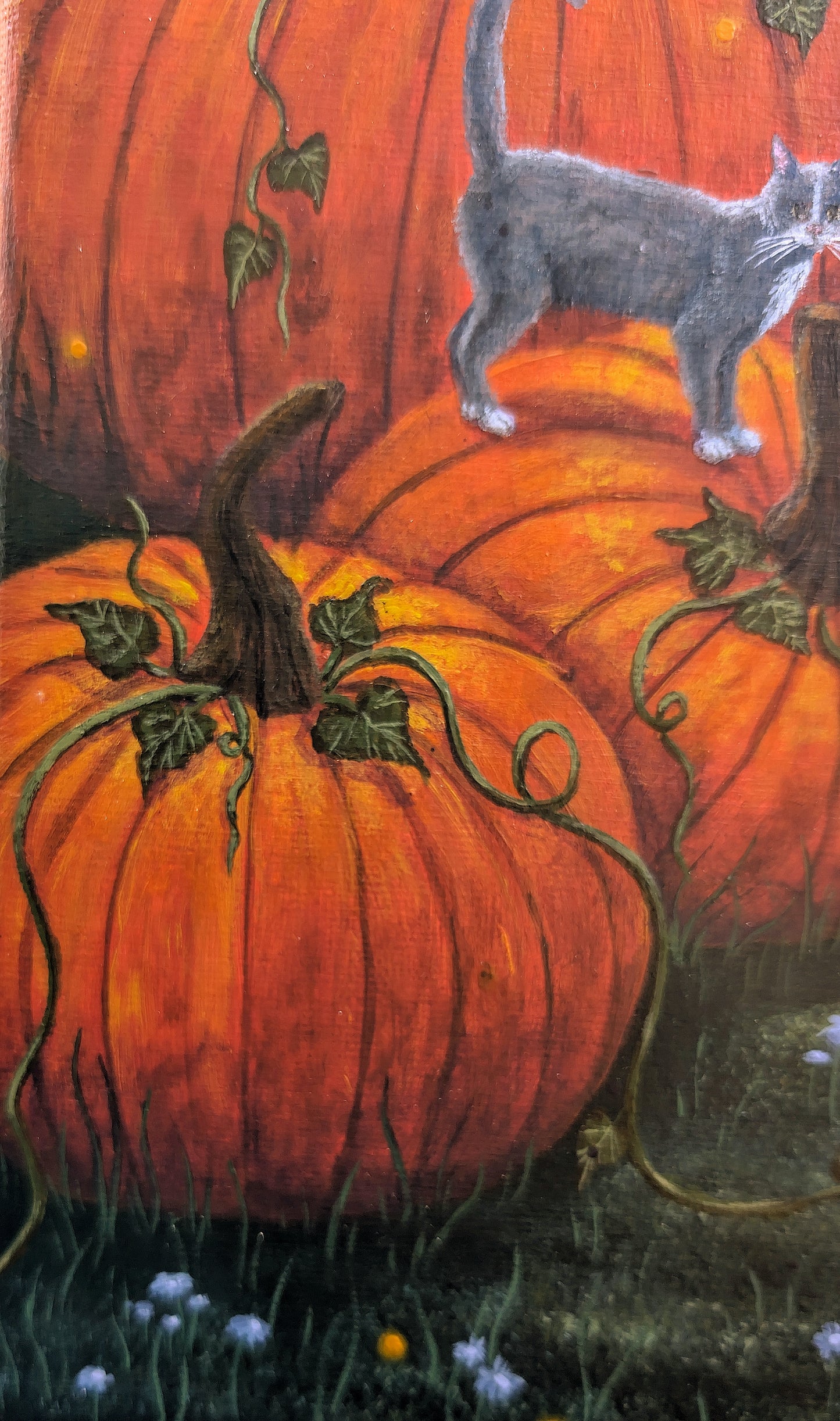 The Pumpkin Patch 12"x12" Painting