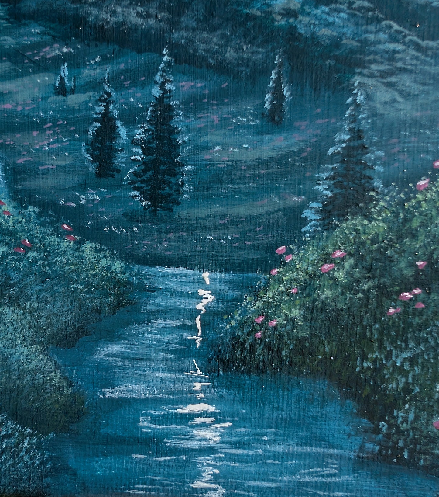 The Moonlit Castle 8"x10" Painting