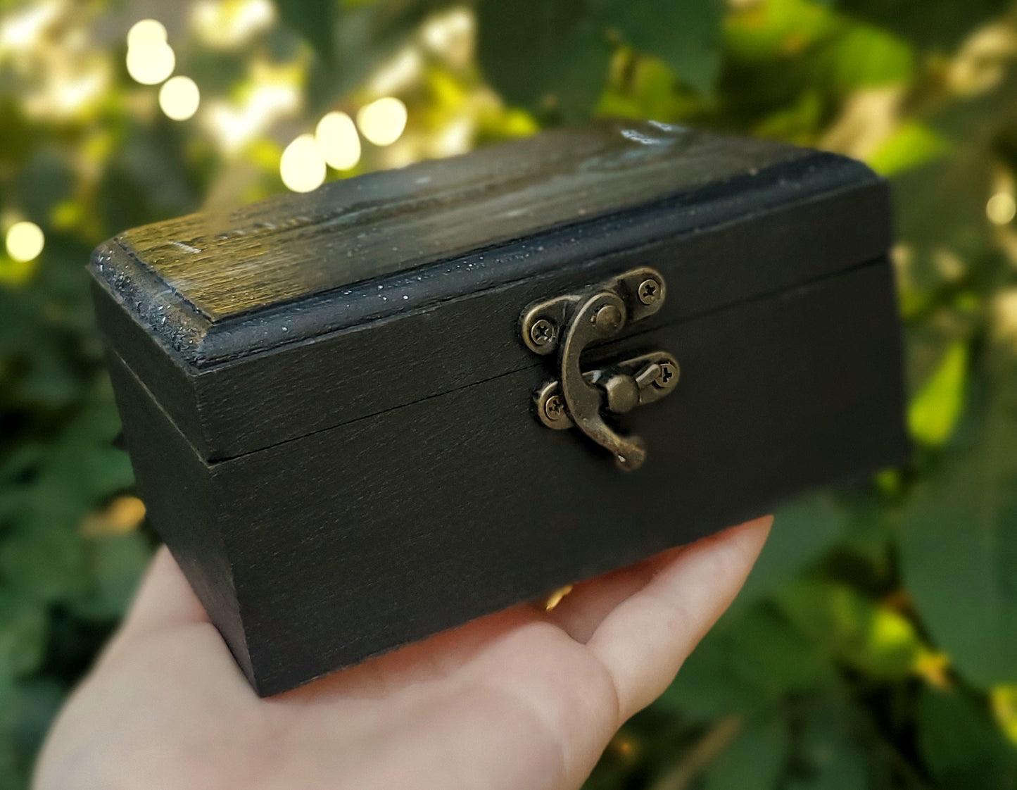 Starry Pond Wood Trinket Box