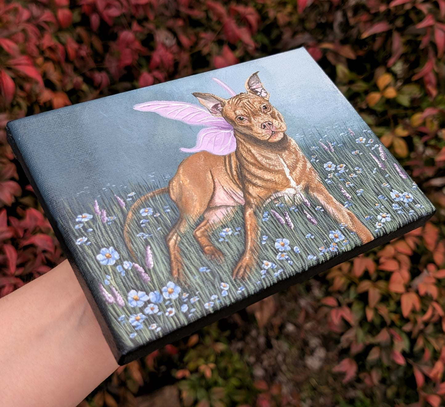 The Pittie Fairy Painting 5"x7"