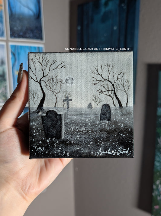 Monochrome Mourning 4" Painting 45/50