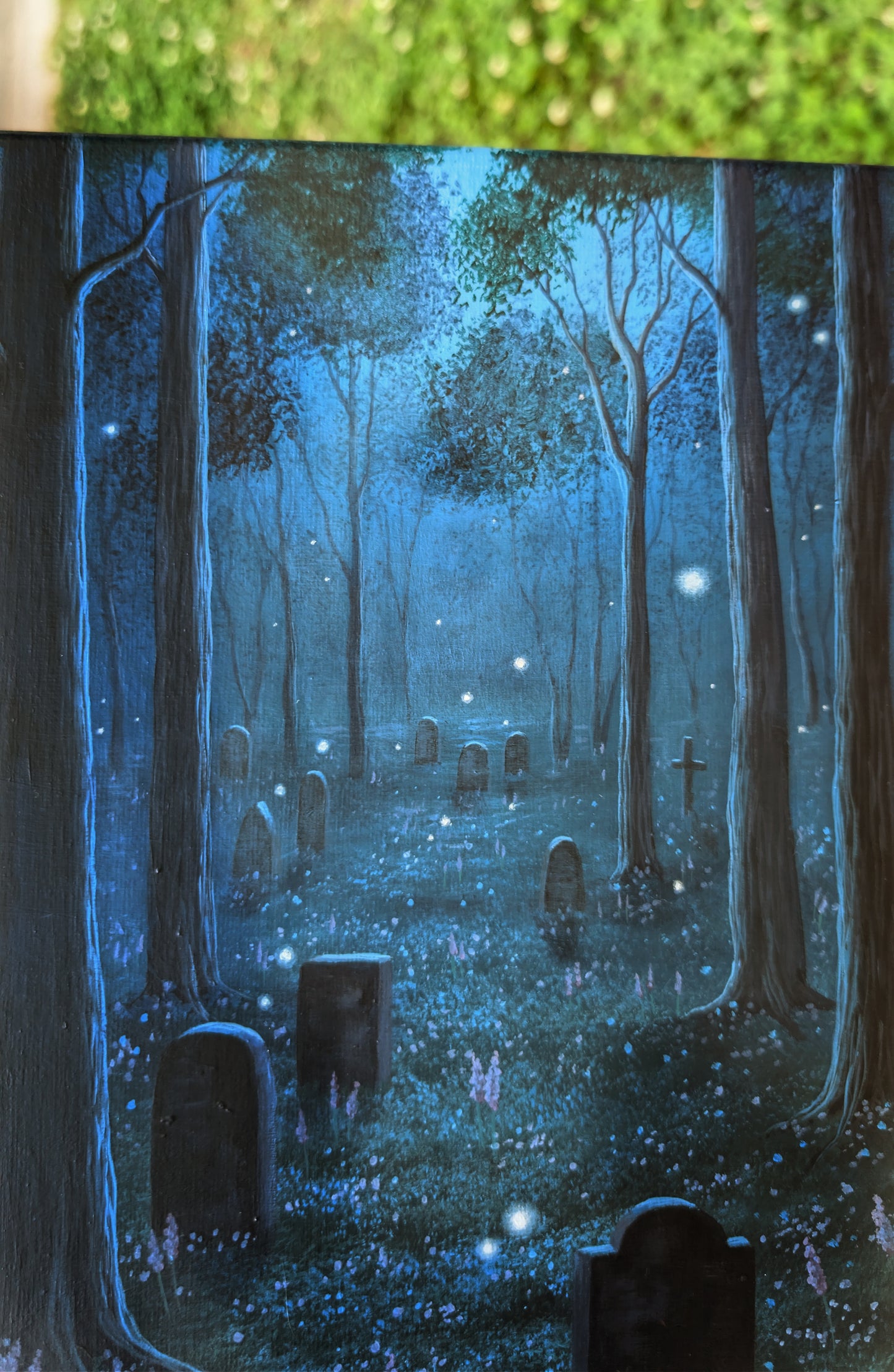 The Twilight Cemetery 9" x 12" Painting