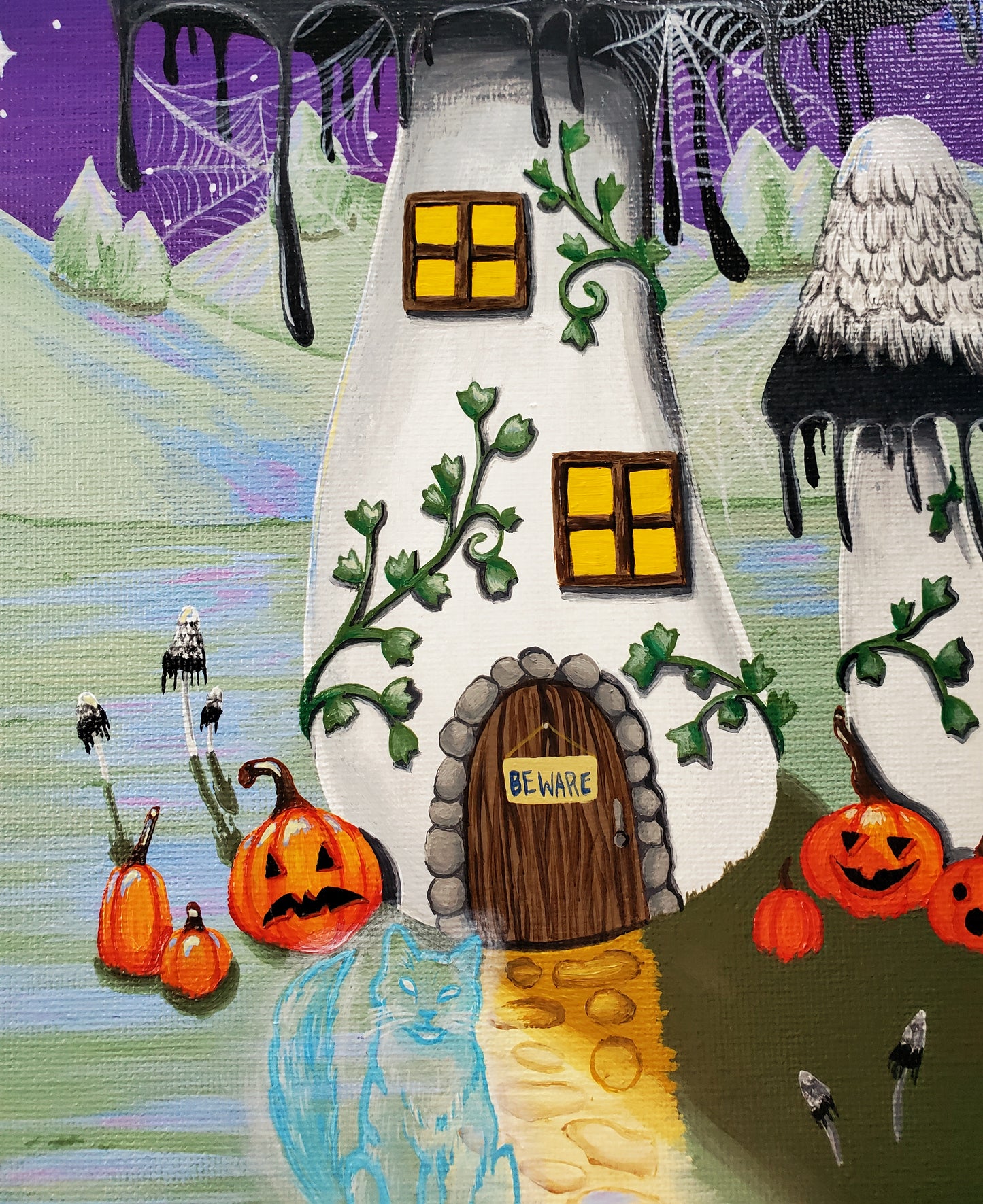 Haunted Ink Cap Manor Painting