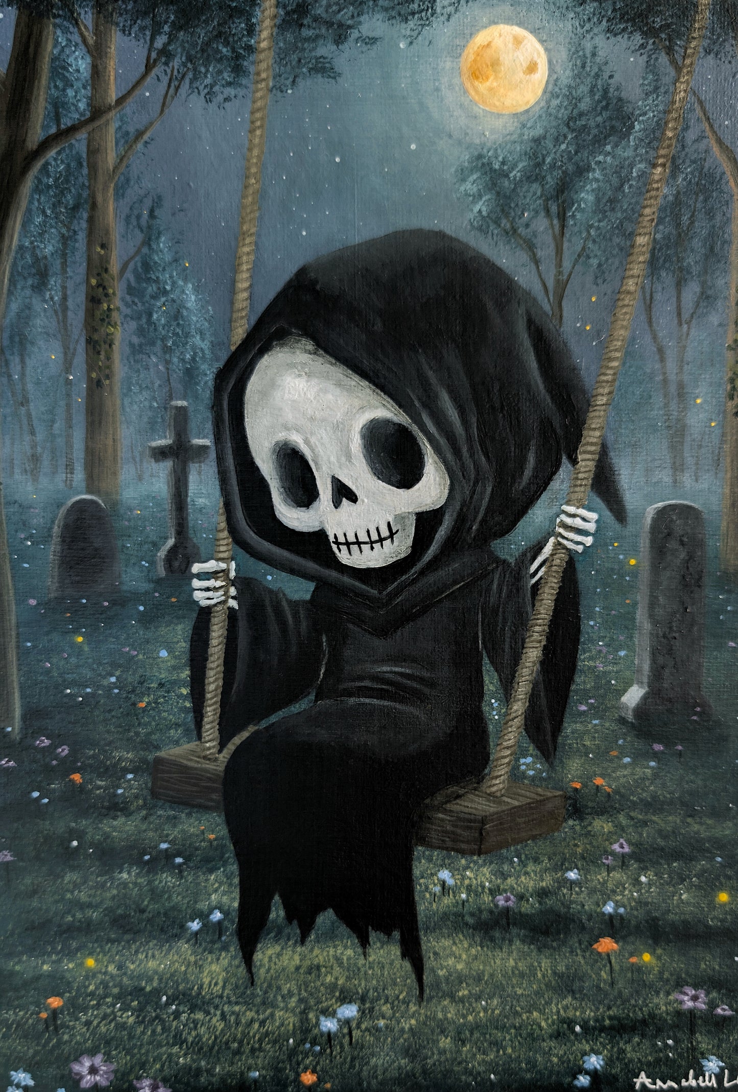 Grim 8"x10" Painting