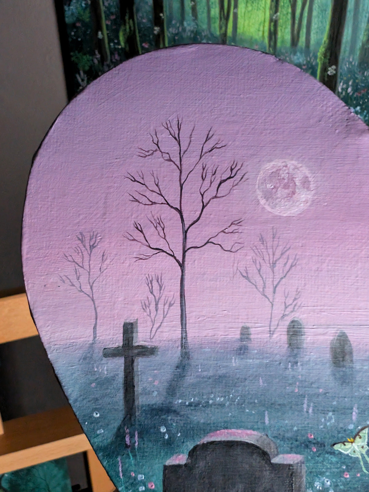 Luna Cemetery 8" Painting