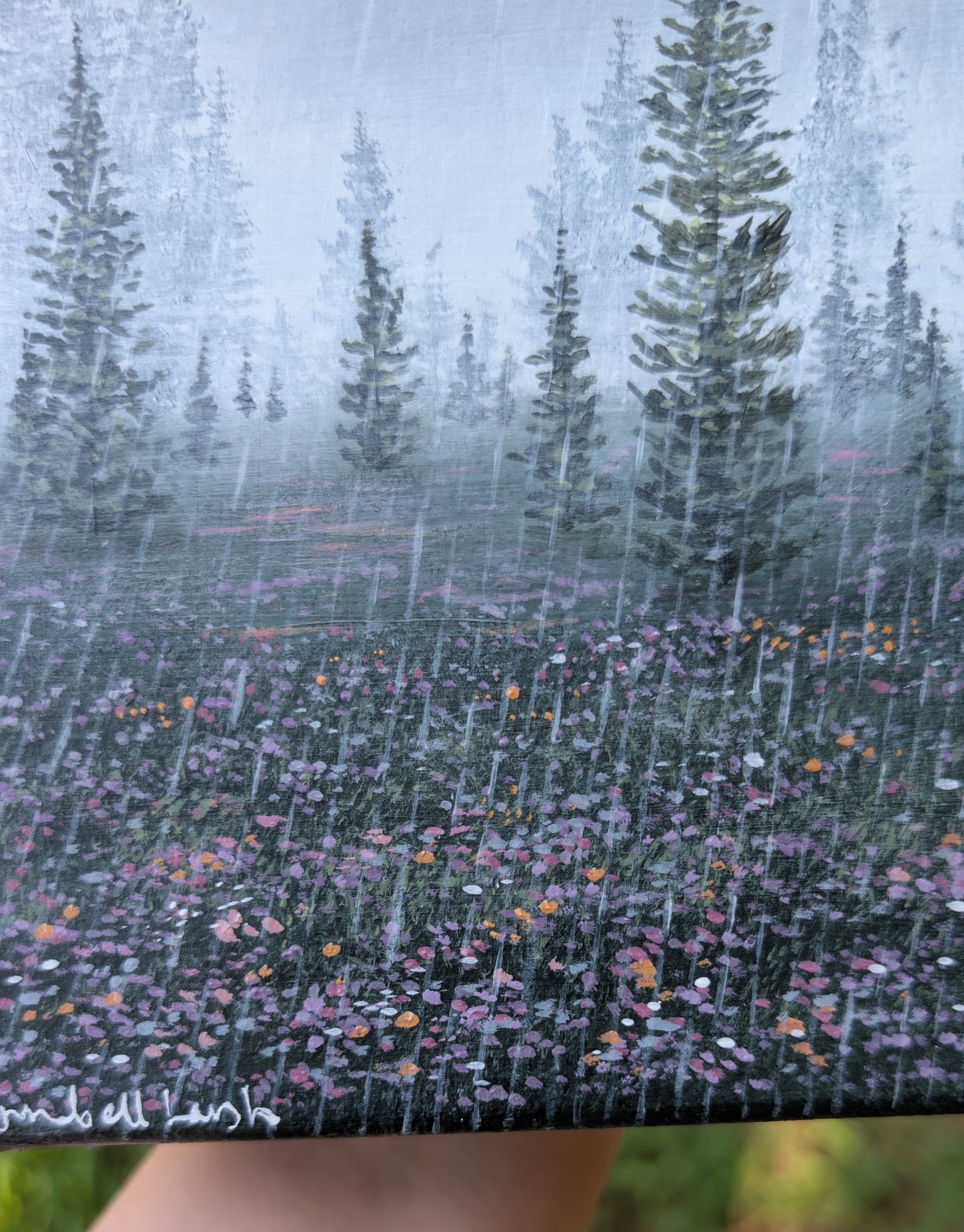 Gentle Rain 6"x6" Painting
