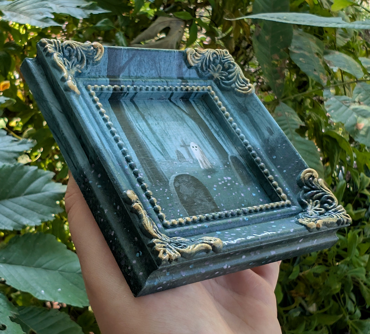 Carl's Cemetery 4.5" Painting (#2)