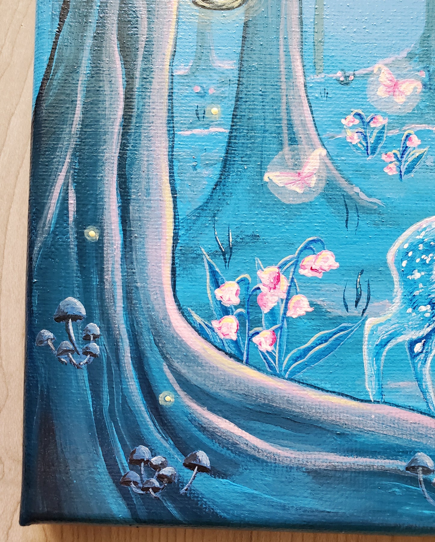 Deer Fairy Forest Painting