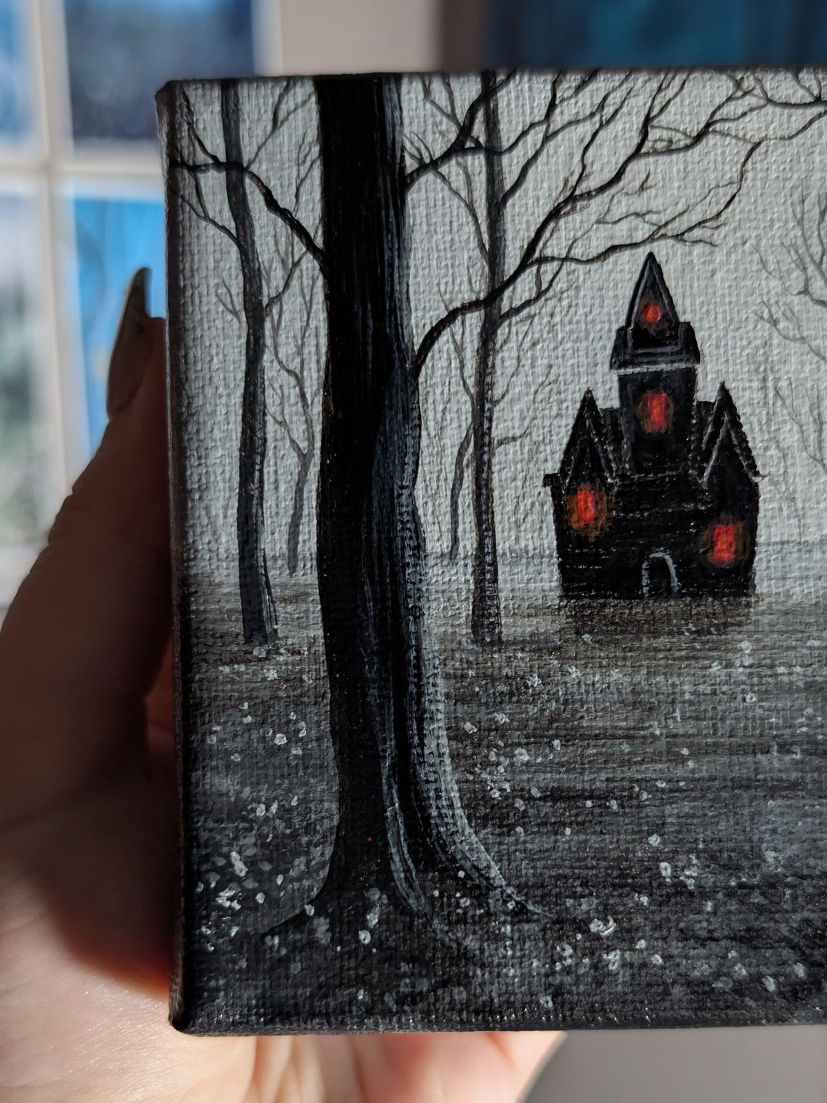 The House that Glows Red 4" Painting 43/50