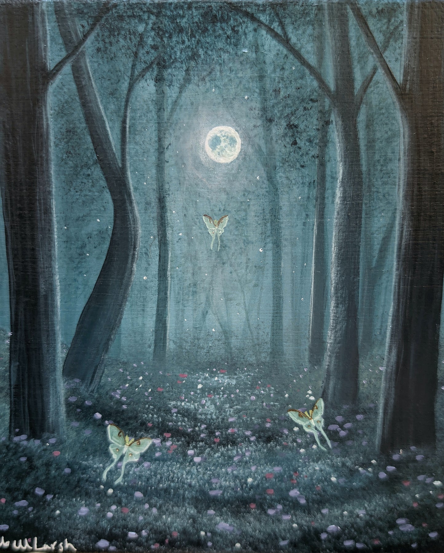 Luna Forest 6"x6" Painting