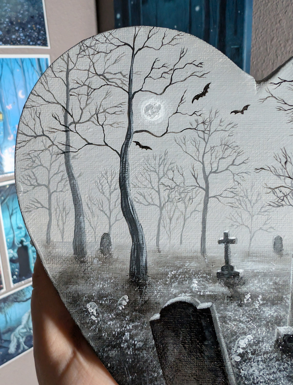 Veil Cemetery 8" Painting
