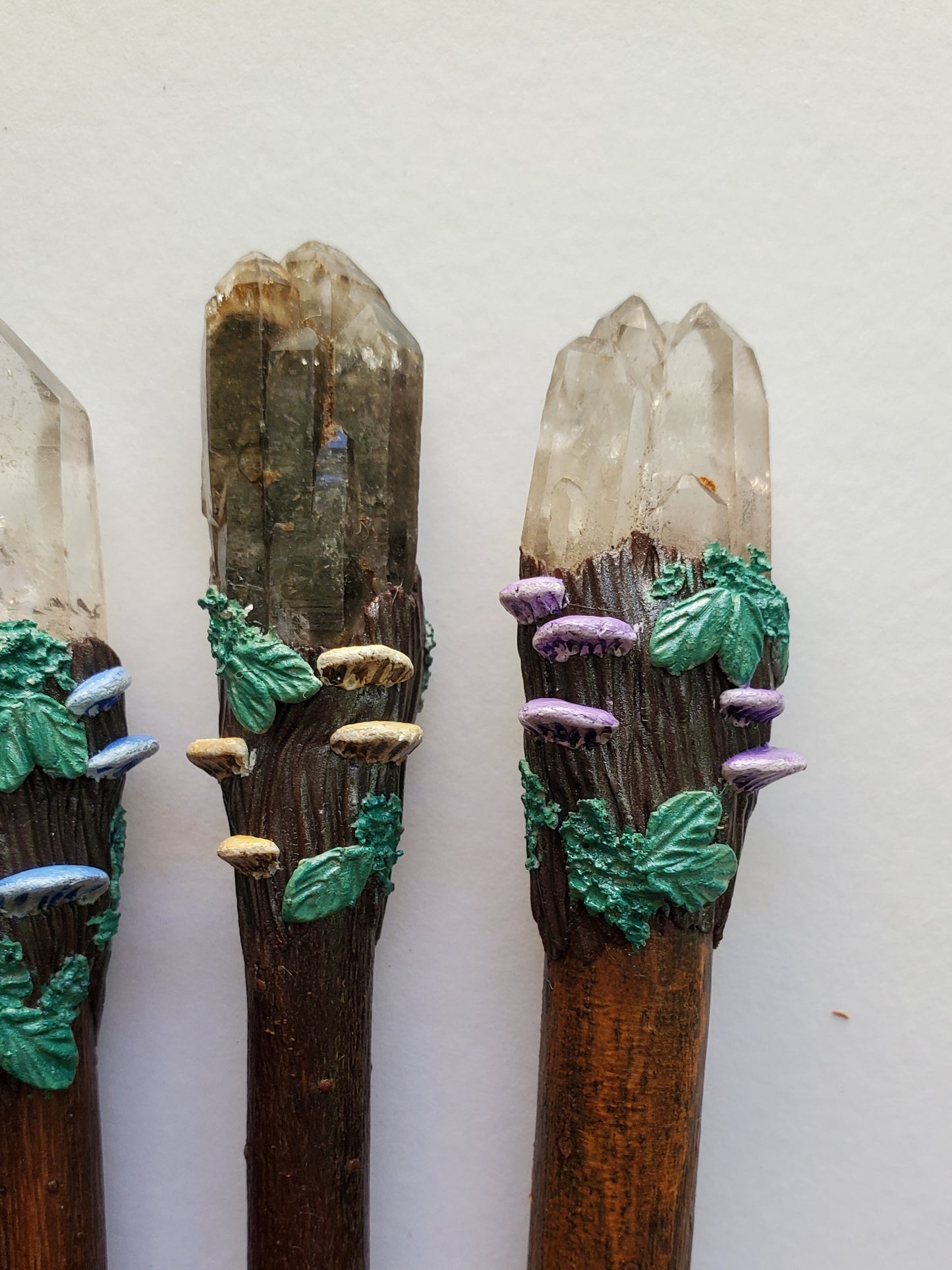 Mushroom Crystal Willow Wood Wands