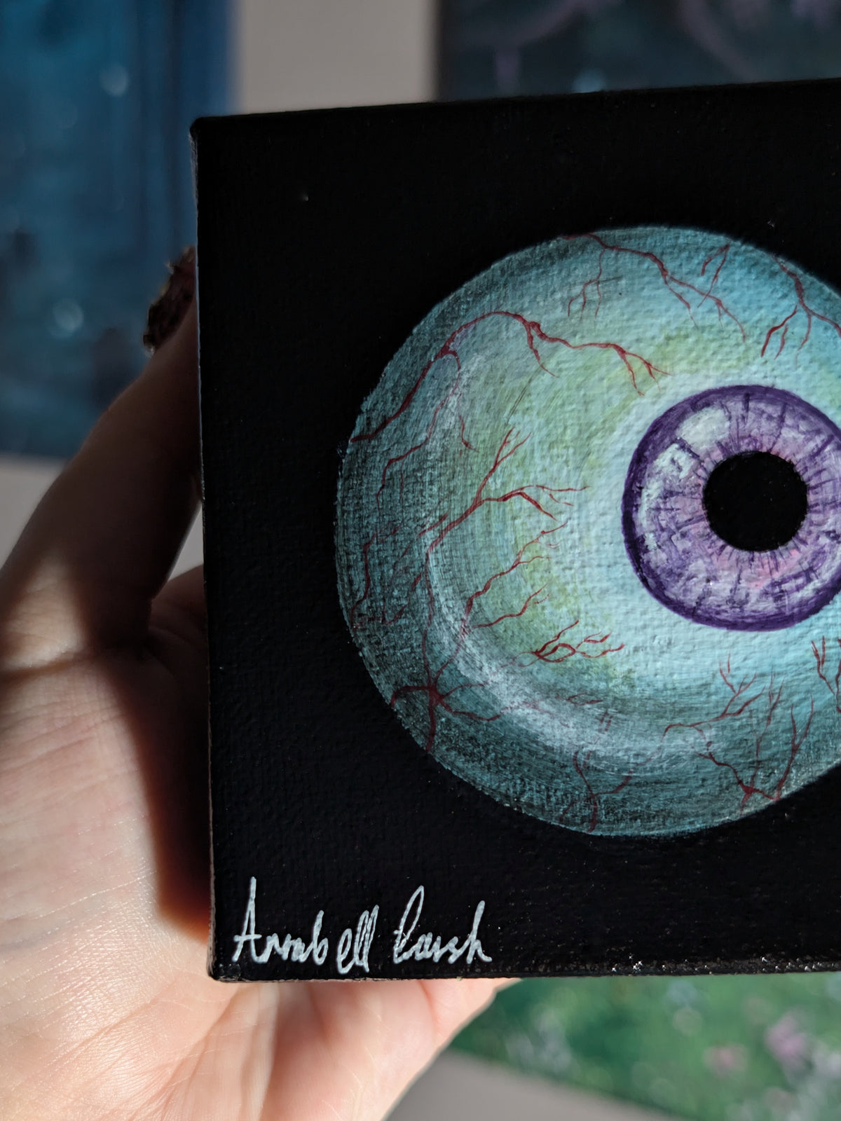Purple Eyeball 4" Painting 26/50